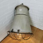 Vintage Industriële Lamp, Fabriekslamp, Hanglamp. thumbnail 2