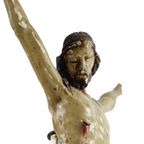 Corpus Hout Polychroom Antiek Christi 18de Eeuw Sculptuur Beeld 33cm thumbnail 10