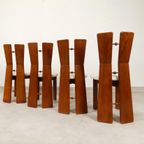 70'S Brutalist Dining Chairs - Bouclé Fabric thumbnail 3