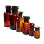 Echte Oude Apotheker Potten Medische Flessen Set Bruin Amber Glas thumbnail 5