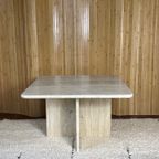 Vintage Mid Century Travertin Salontafel / Bijzettafel thumbnail 4