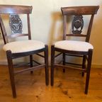 2 X Directoire Stoelen Frans Antiek thumbnail 7