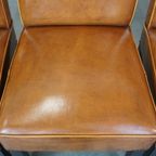 Set Van 4 Luxe En In Goede Staat Verkerende Schapenleren Eetkamerstoelen thumbnail 6