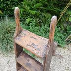 Frans Vintage Houten Trapje , Plantenstandaard Decoratie thumbnail 10