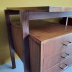 Vintage Design Teak Fineer Bureau, Desk, Divider, Werkplek thumbnail 8