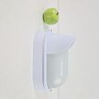 Vintage Simes Buitenlamp Wandlamp Metaal Glas ’80 Italy Wit thumbnail 13