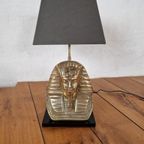 Hollywood Regency Tafel Lamp Farao Deknudt Jansen Stijl. thumbnail 2