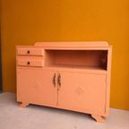 Vintage Brocante Dressoir, Kast Met Vitrine Gedeelte, Kastje thumbnail 16