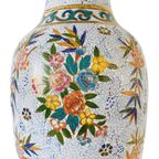 Chinese Vloervaas Xl Bloemen Vintage 1960’s thumbnail 2