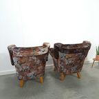 Set Bloemen Fauteuils Met Houten Poten thumbnail 13