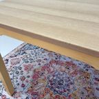 Vintage School/eettafel Bureau Werktafel Vierkant thumbnail 8