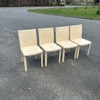 Set Van 4 Italiaanse Stoelen Arper Leder thumbnail 15