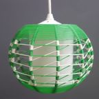 Green And White Scoubidou Pendant Lamp 1960S Ddr thumbnail 2