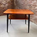 Vintage Hoogglanzende Houten Cocktailtafel, Salontafel Jaren 60, Mid Century Bijzettafel. thumbnail 10