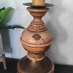 Vintage Lampvoet Hout Metaal thumbnail 5