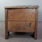 Zeer Grote 16e Eeuwse Primitieve Eikenhouten Kist/ Salontafel/ Dressoir thumbnail 4