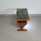 Magazine Holder With Green Marble Top 1960's. thumbnail 14