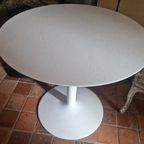 Witte Ronde Tulptafel In Perfecte Staat Doorsnede 90 Cm thumbnail 6