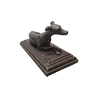 Frans Gietijzeren Beeld Van Hazewindhond thumbnail 4
