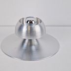 Vintage Disc Plafondlamp Aluminium Mid Century Zilver ‘70 thumbnail 7