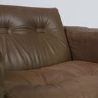 Søren Nissen And Ebbe Gehl Vintage Armchair In Brown Leather thumbnail 7