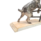 Antiek Frans Beeld Van Een Bulldog Charles Valton thumbnail 6