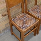 2 Ouderwetse Eiken Stoelen thumbnail 5