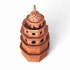 Ceramic / Terracotta / Pagode Lamp 1970's Height 70 Depth 40 Cm thumbnail 4