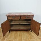 Vintage Frans Dressoir Commode, Ladekast, Badkamermeubel Met Marmer Blad. 30 thumbnail 7