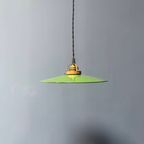Groen Emaille Hanglamp Met Messing Armatuur thumbnail 11