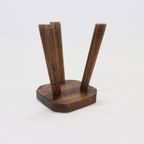 Artisan Stained Pine Stool France 1950S thumbnail 9