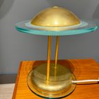 Spage Age Herda Table Lamp With Messing And Glass thumbnail 3