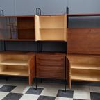 Free Standing Wall Unit Teak 1960s thumbnail 4