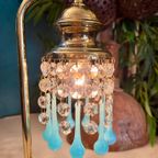 2 Beschikbaar Vintage Murano Opaline Blauwe Tafellampje thumbnail 5