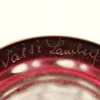 Kristallen Vaas Val Saint Lambert Rood Transparant 1950’s thumbnail 6