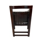 Aldo Jacober - Folding Chair Model ‘Trieste’ - Bazzani Italy - Dark Brown (Wood Grain) - Multiple thumbnail 4
