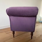 Purple Velvet Chaise Lounge thumbnail 2