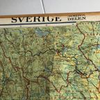 Vintage Schoolkaart Zweden “Södra Delen 1948” Door Jalmar Furuskog thumbnail 14