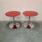Set Retro Bijzettafel Nachtkastjes Tulpvoet Jaren 70 Stijl thumbnail 14