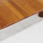 Vintage Deense Ronde Uitschuifbare Eettafel Tafel Massief Teak thumbnail 6