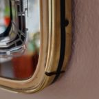 Vintage Spiegel Wandspiegel Mirror Goud Zwart Messing thumbnail 16