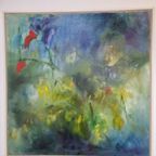 Abstract Olieverf Schilderij Mique De Boer 1993 Kleurrijk thumbnail 2