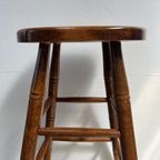 5x Vintage Eenvoudige Houten Barkruk Met Bohemian Charme thumbnail 3