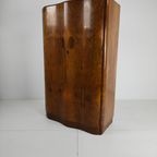 Prachtige Engelse Art Deco-Kast Van Wortelnotenhout – Jaren 30 thumbnail 9