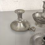 Lot Van 5 Tinnen Kaarsenpannen thumbnail 7