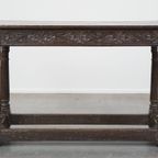 Antieke Engelse Side Table/haltafel Uit Begin 18e Eeuw Met Prachtige Details In Het Houtsnijwerk thumbnail 5