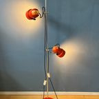 Rode Mid Century Space Age Vloerlamp thumbnail 2