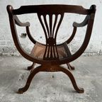 French Beech Framed Savonarola Chair thumbnail 9