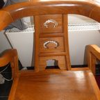 2 Oosterse Boeddisten Armstoelen In Tropisch Hout. thumbnail 7