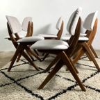 Louis Van Teeffelen Dining Chairs Set Of 6, Reupholstered thumbnail 12